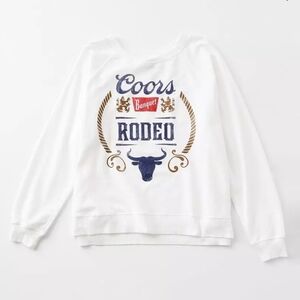 Buckle Odd People Womens Coor's Banquet Rodeo Graphic Burnout Sweatshirt Size Lg